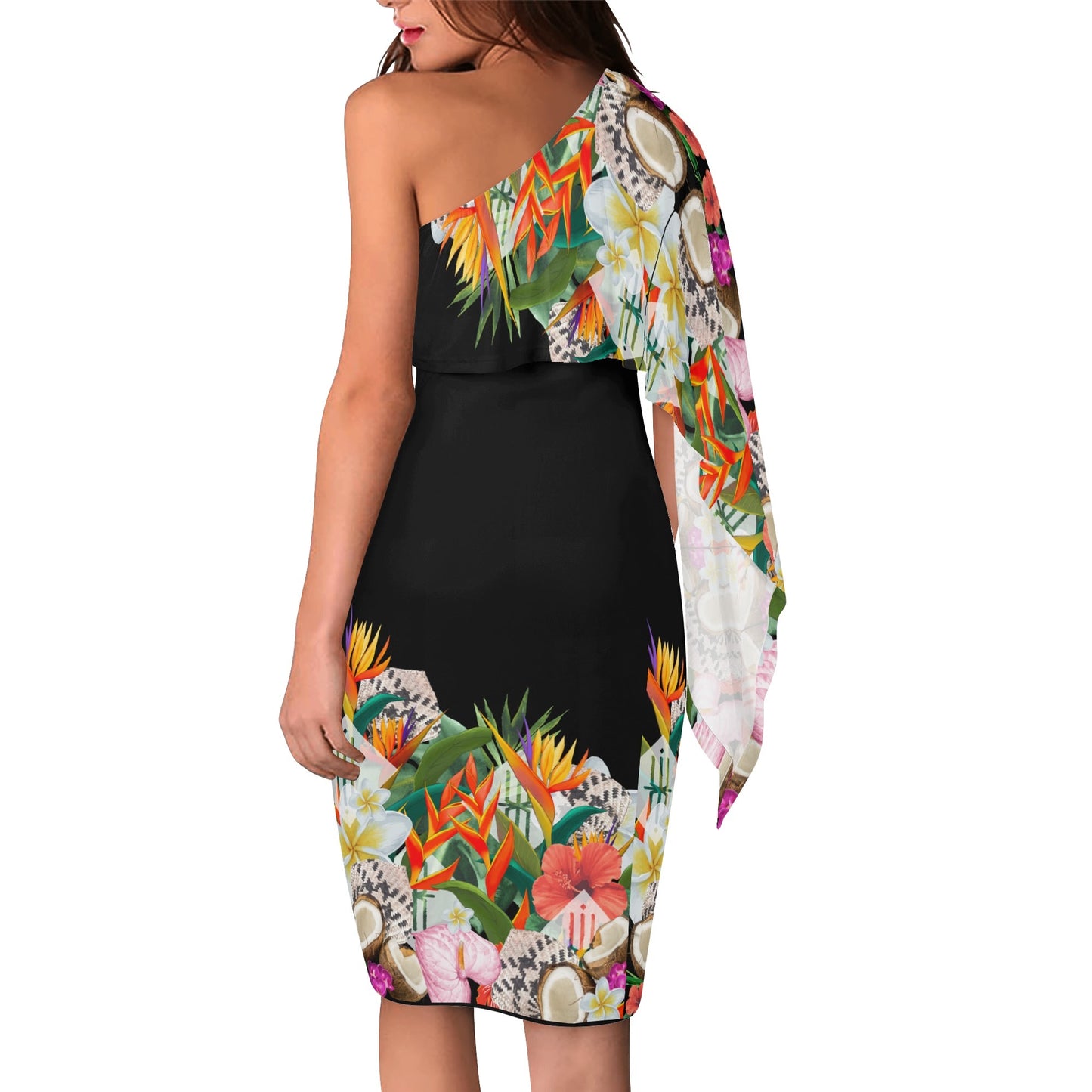 Henikai One Shoulder Throw Dress