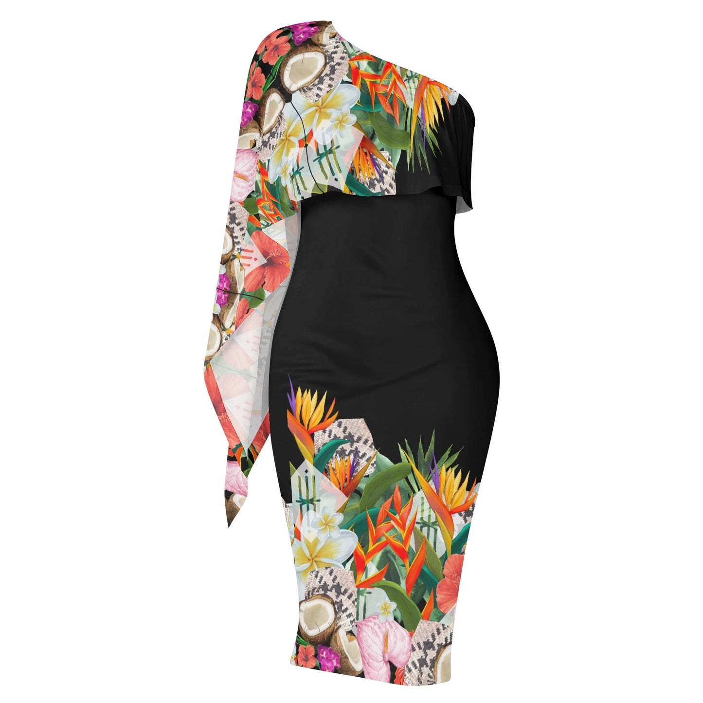 Henikai One Shoulder Throw Dress