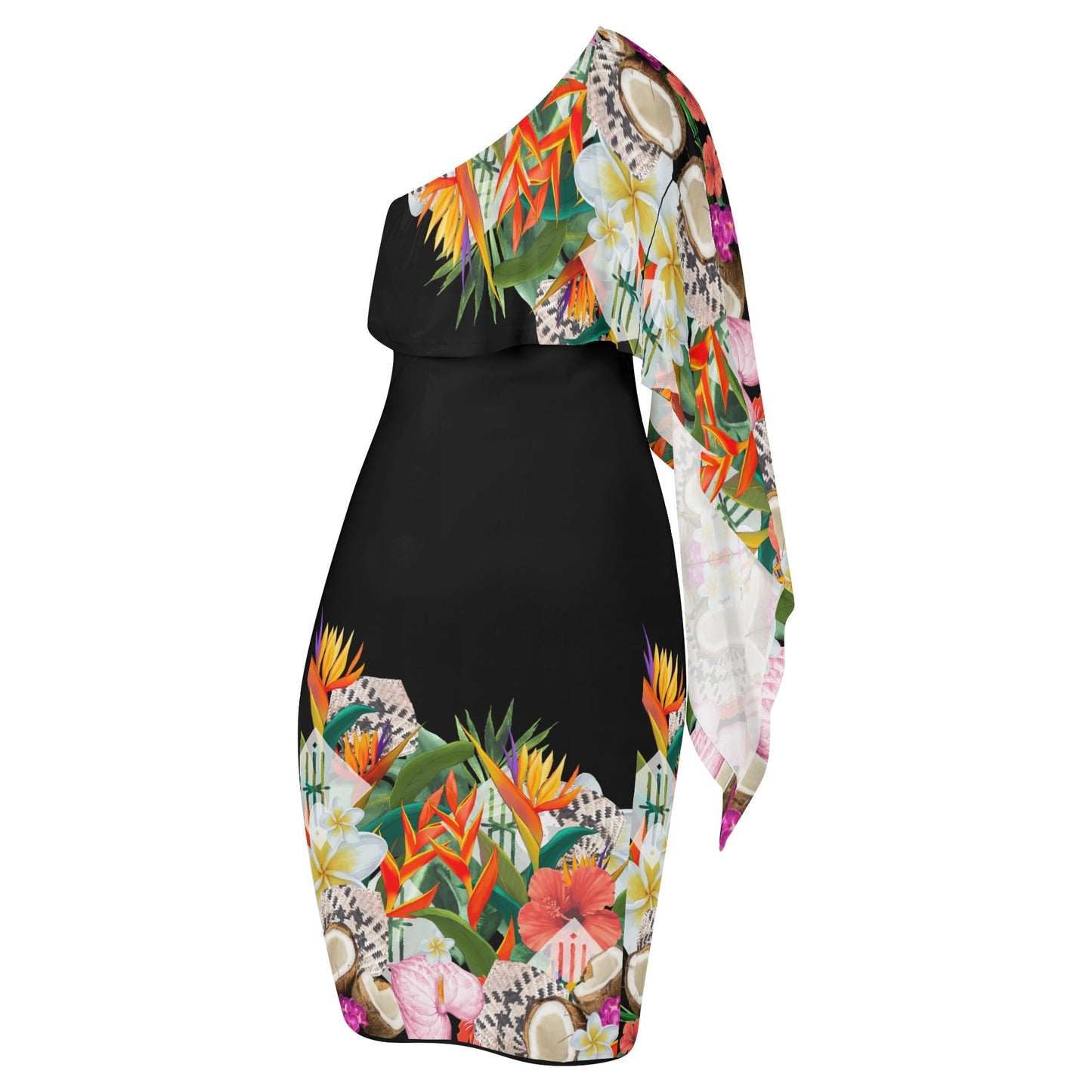 Henikai One Shoulder Throw Dress