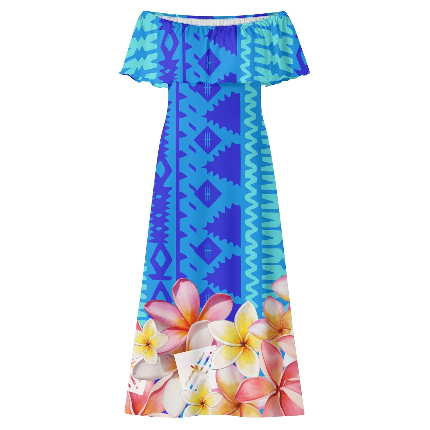 Bale Blue Off Shoulder Dress