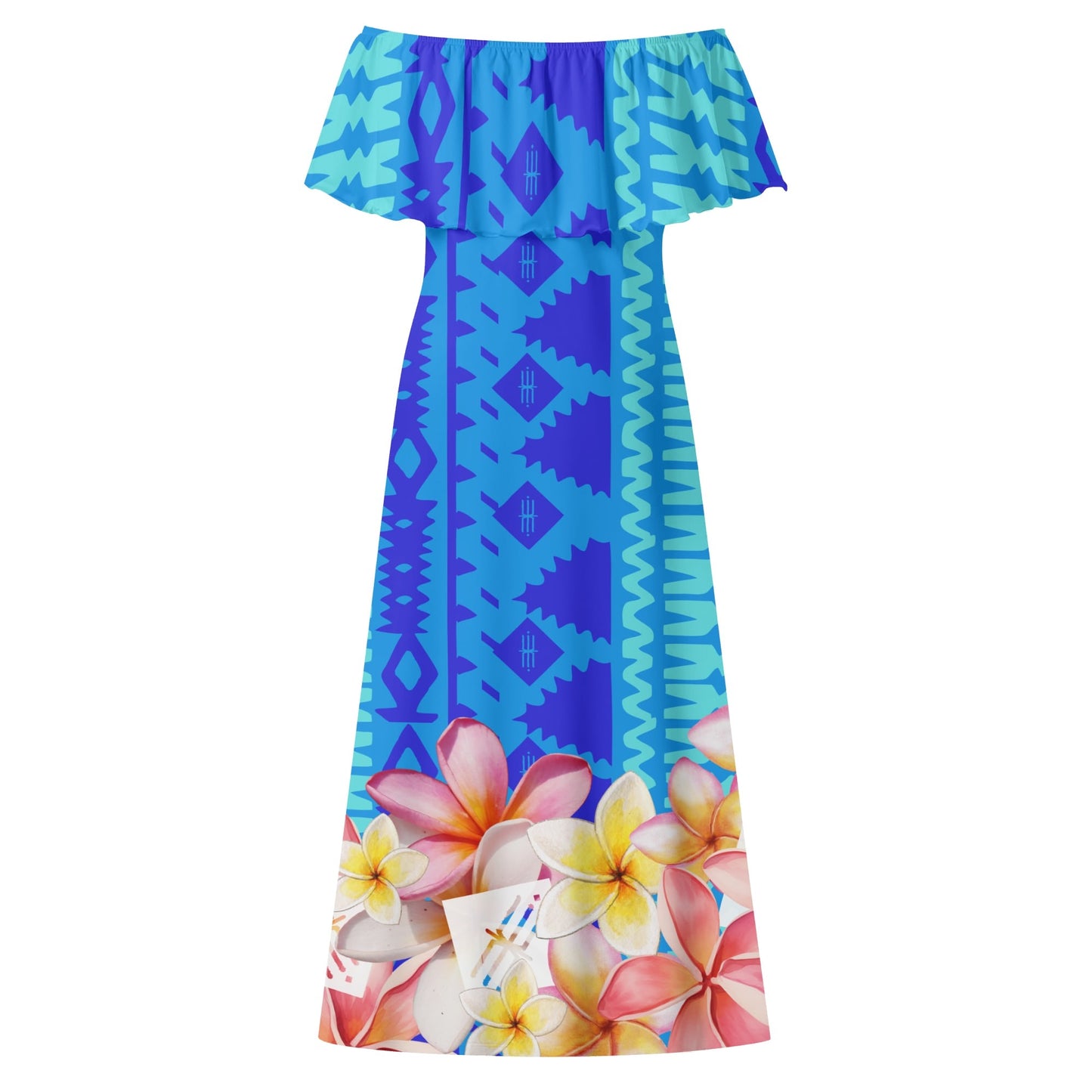Bale Blue Off Shoulder Dress