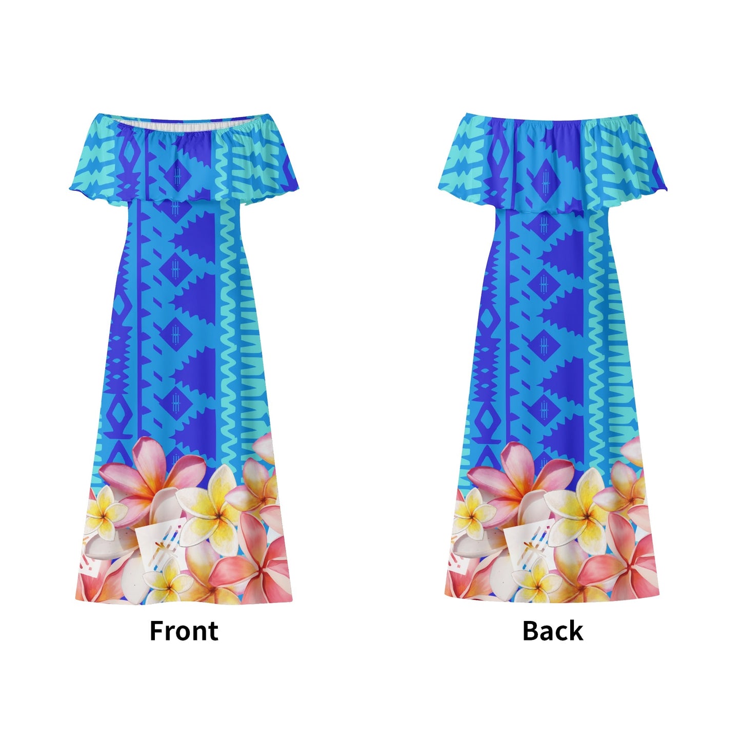 Bale Blue Off Shoulder Dress