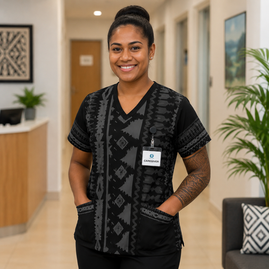 Bale Black Scrubs Top