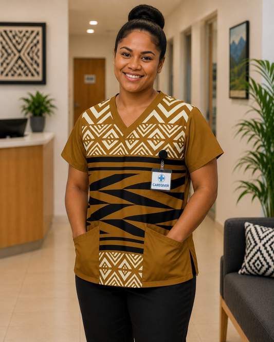 Cakau Scrubs Top