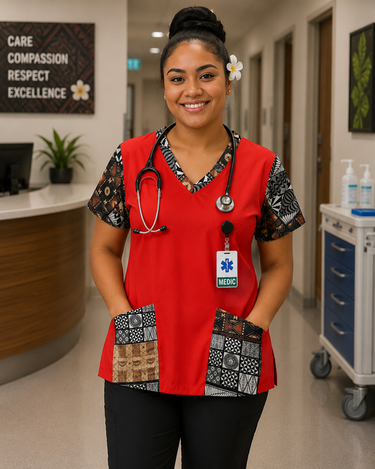 Vanua Damudamu Scrubs Top