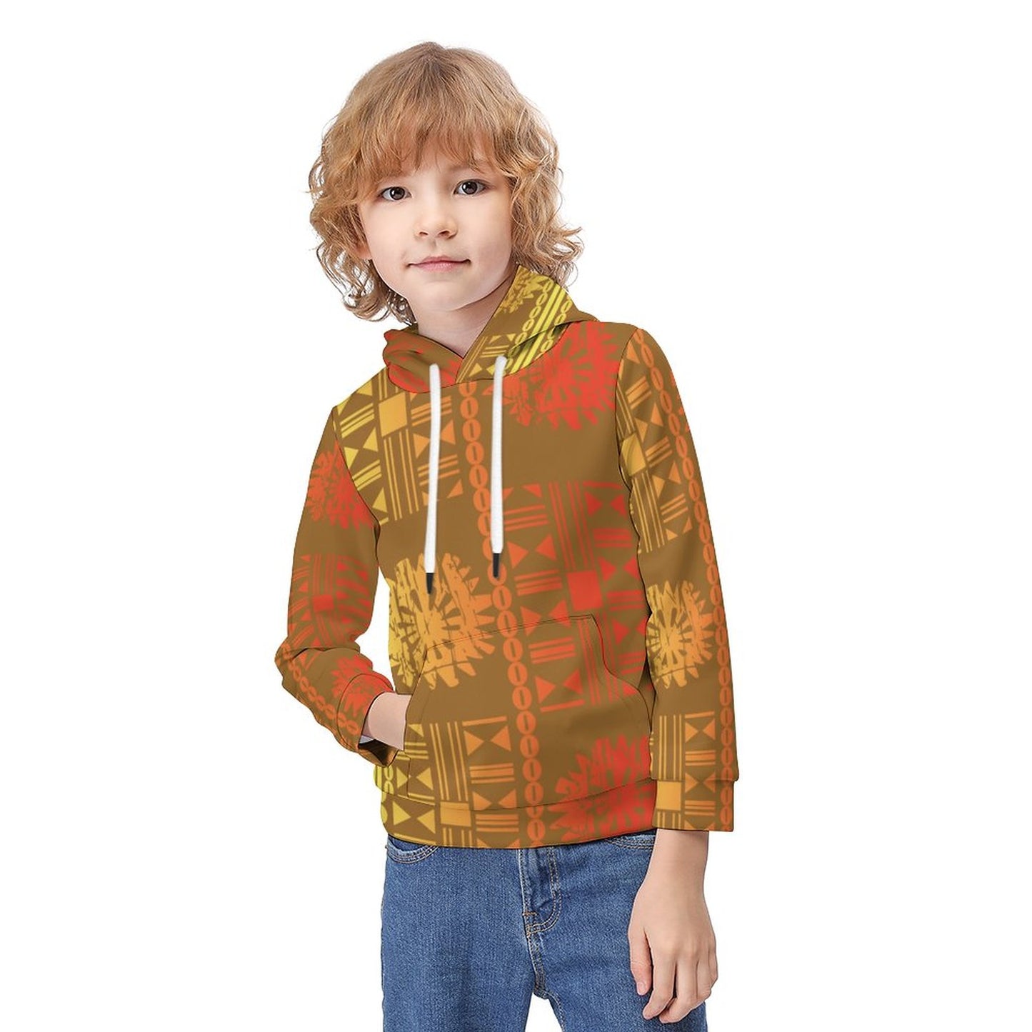 Fiji Sunset Hoodie for Kids with a Pocket