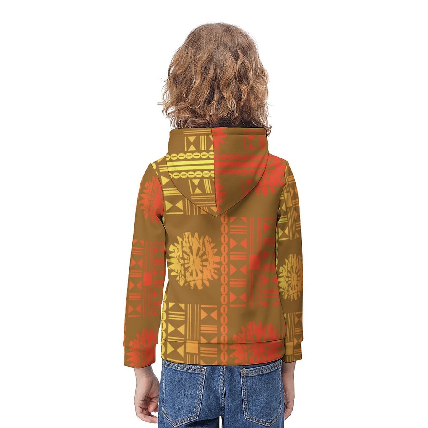 Fiji Sunset Hoodie for Kids with a Pocket