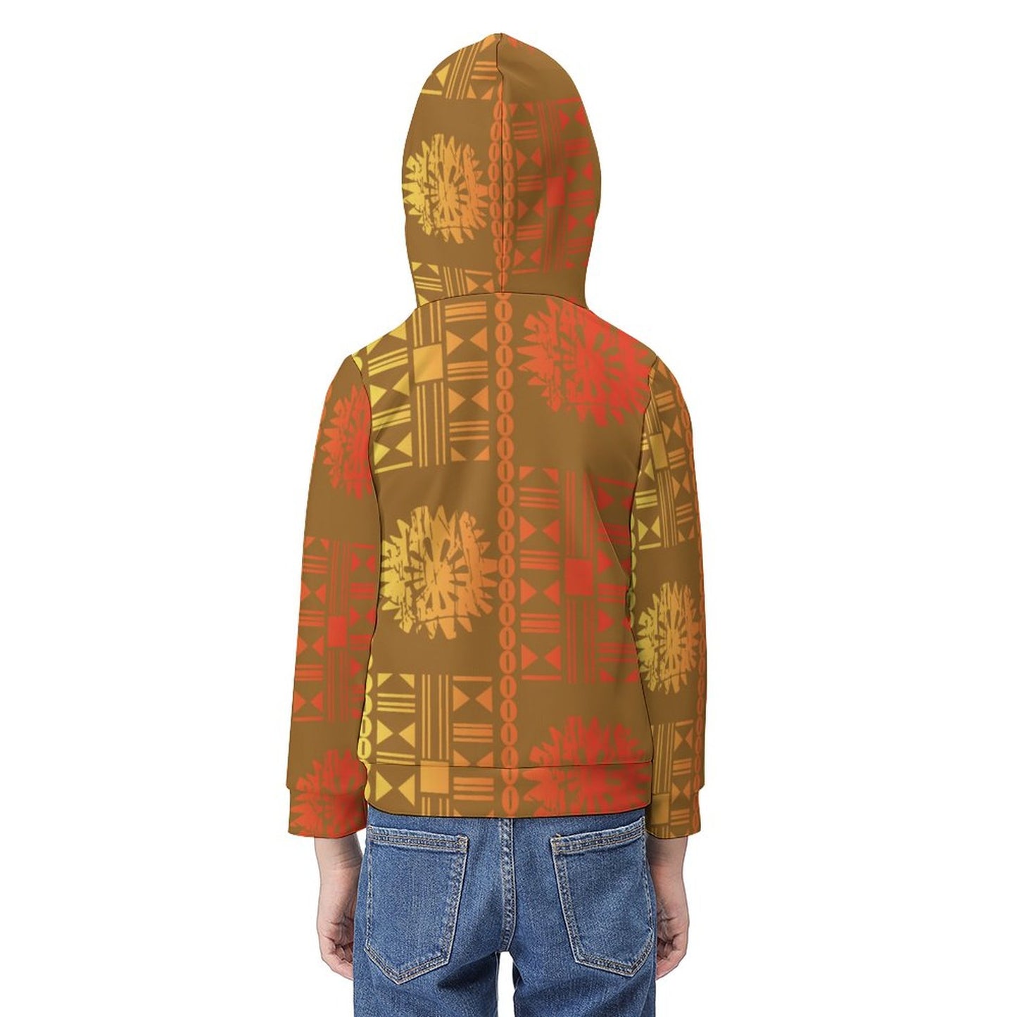 Fiji Sunset Hoodie for Kids with a Pocket