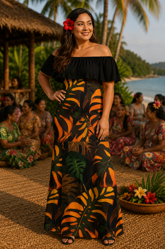 Yalu Off Shoulder Long Dress