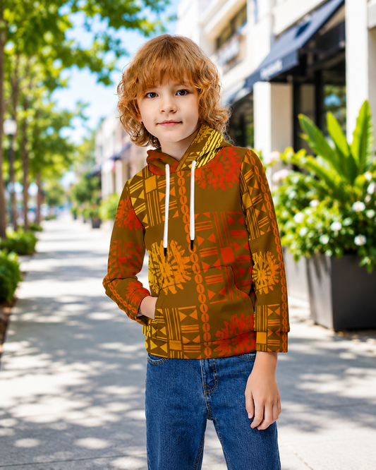 Fiji Sunset Hoodie for Kids with a Pocket