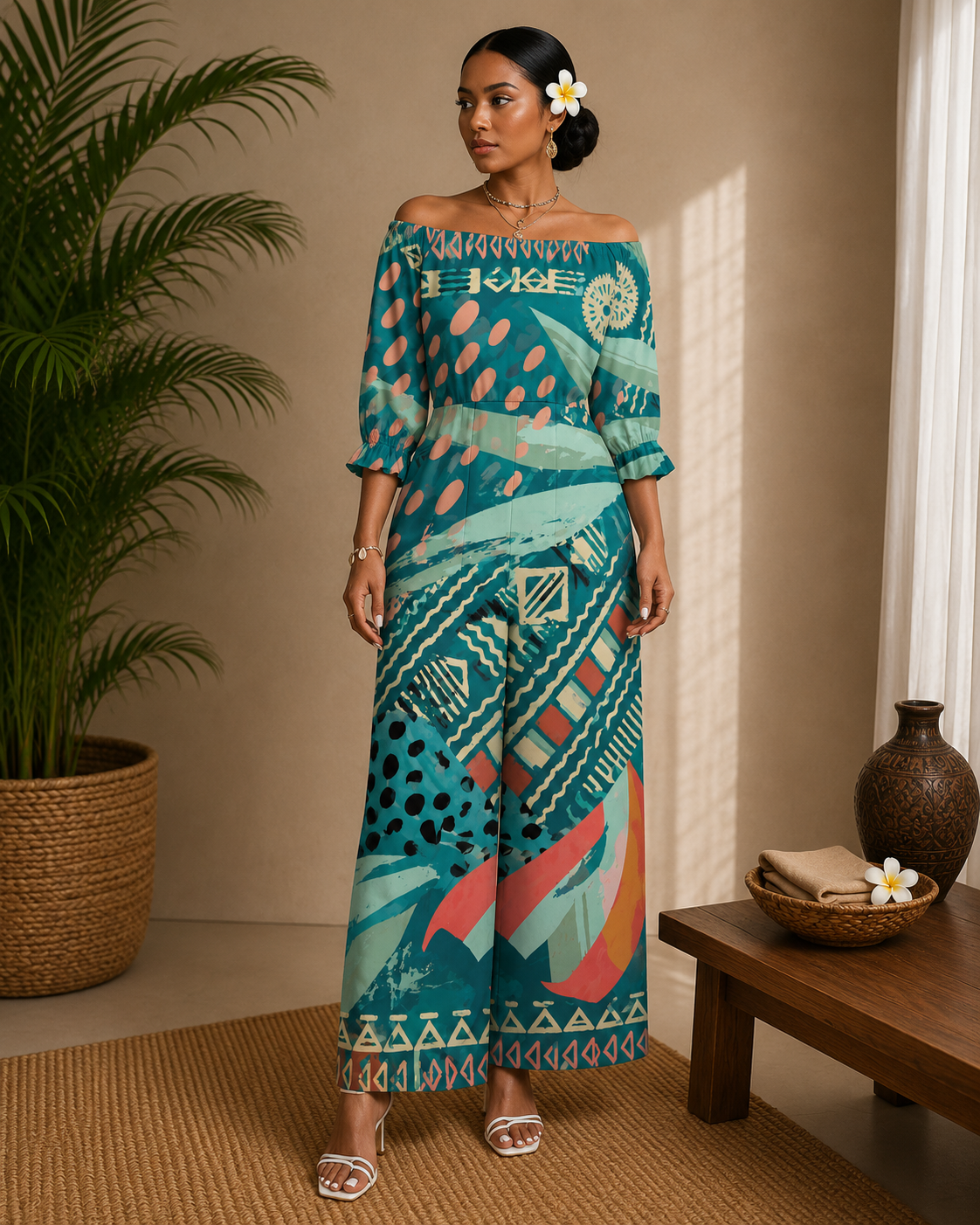 Wasawasa Off the shoulder Jumpsuit