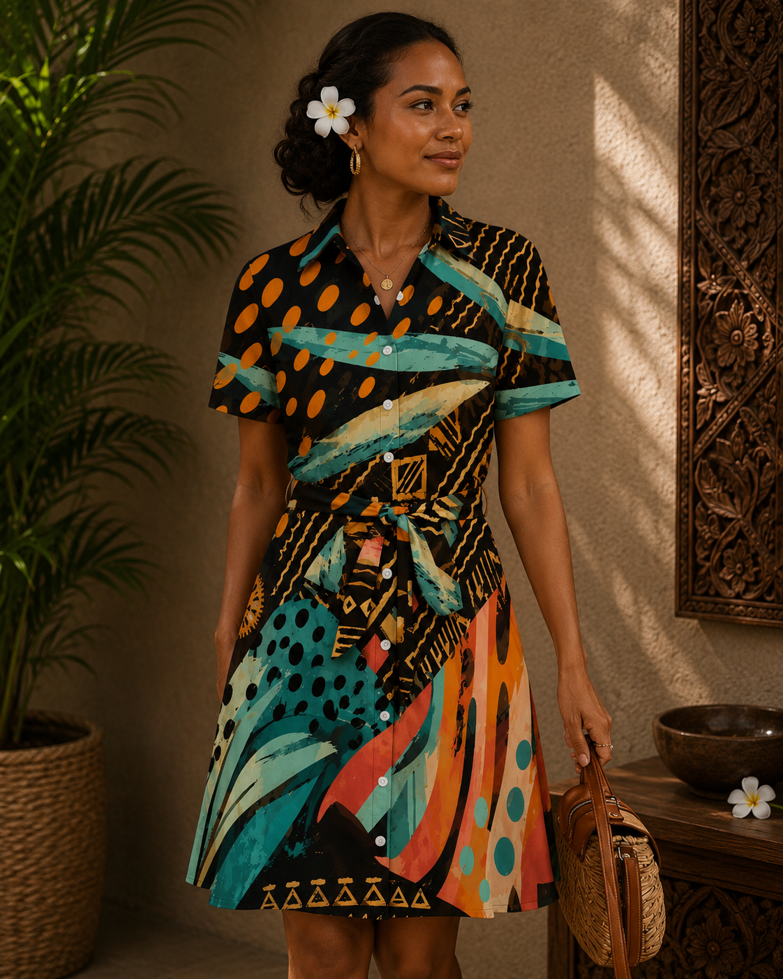 Wasawasa Shirt Dress