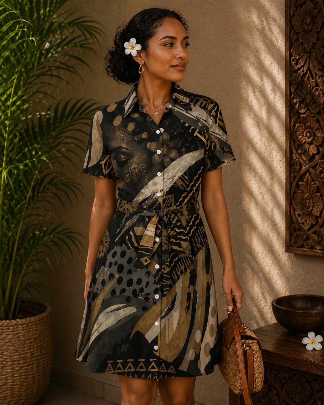 Wasawasa Shirt Dress