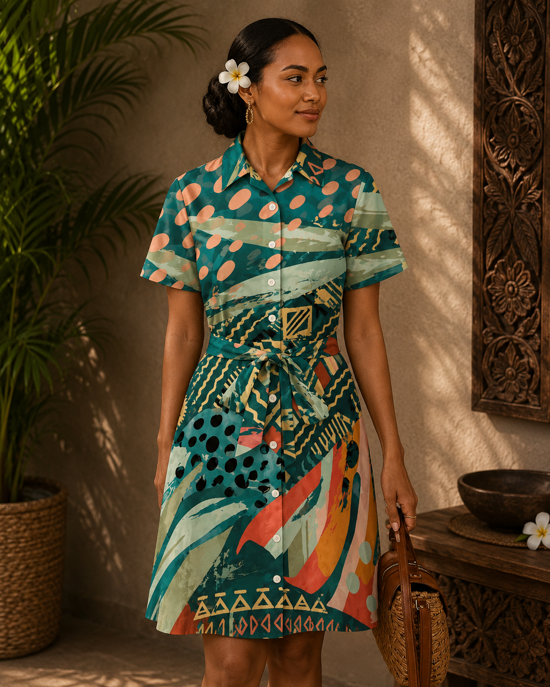 Wasawasa Shirt Dress