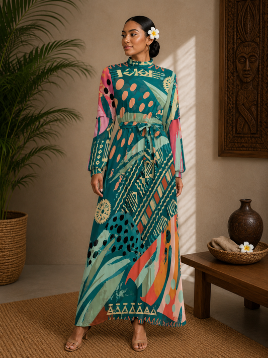 Wasawasa Long Sleeve Maxi