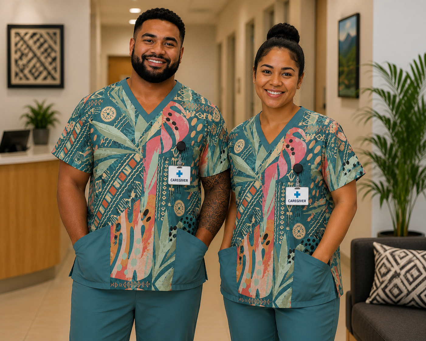 Wasawasa Scrubs Top