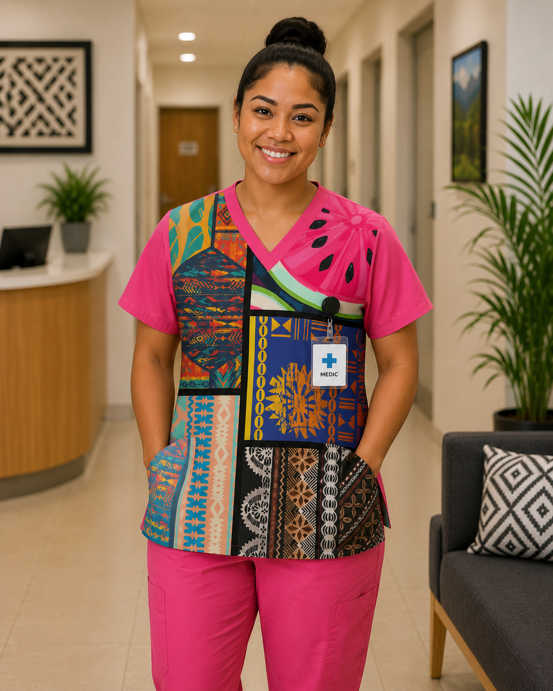 Meleni Scrubs Top