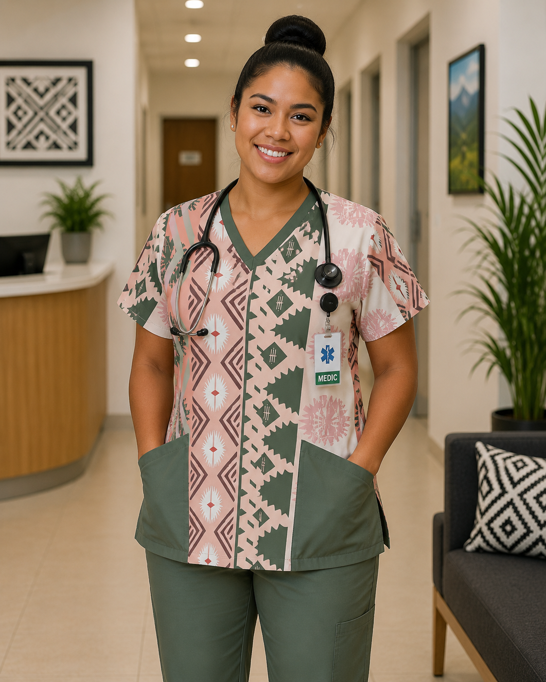 Fui Scrubs Top