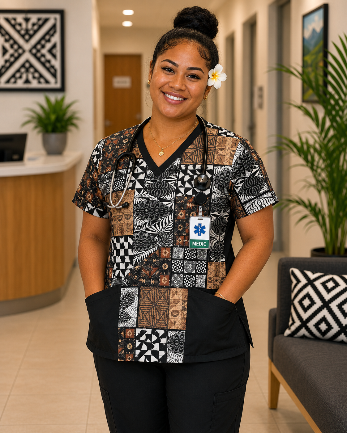 Vanua Scrubs Top