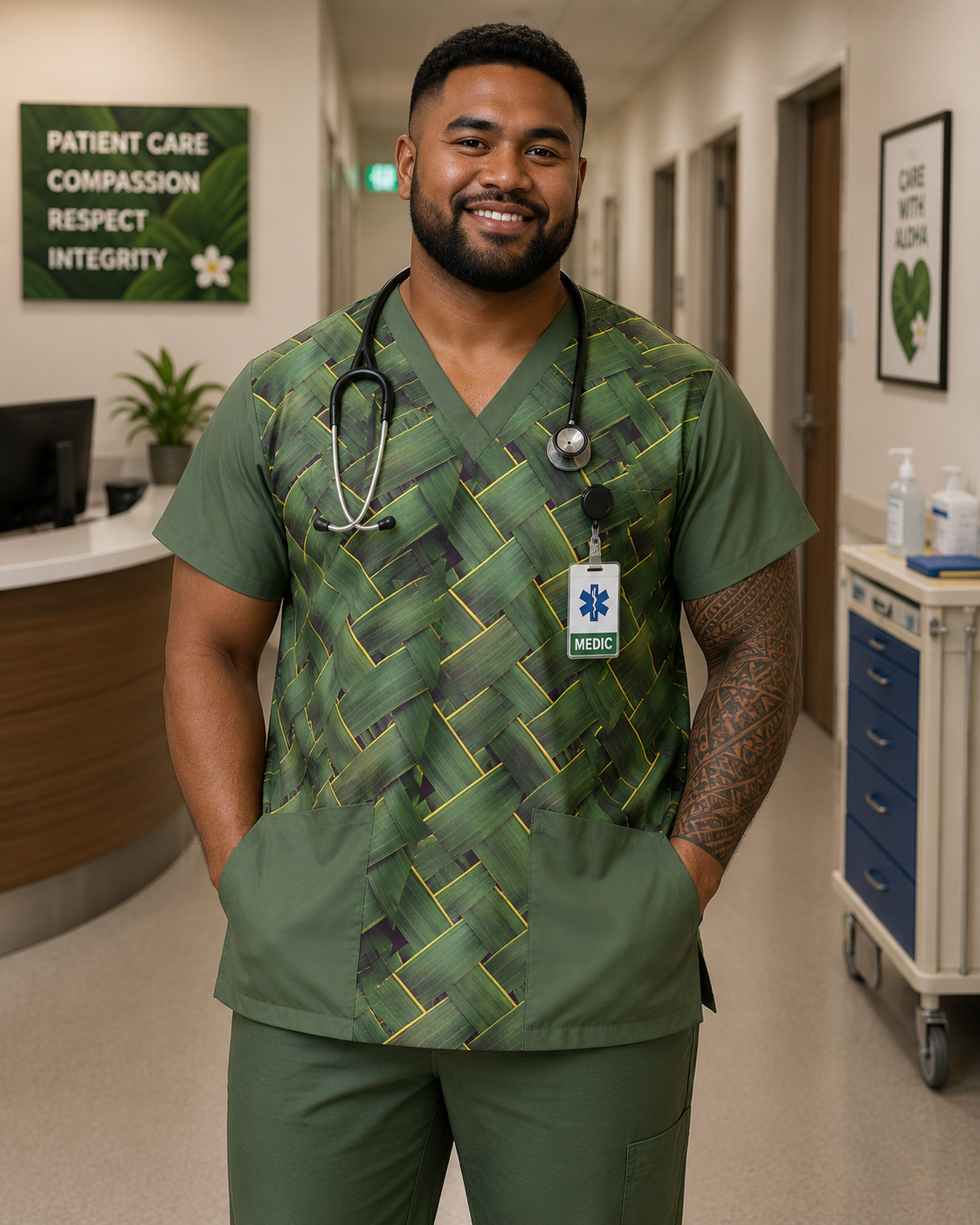 Niu Scrubs Top