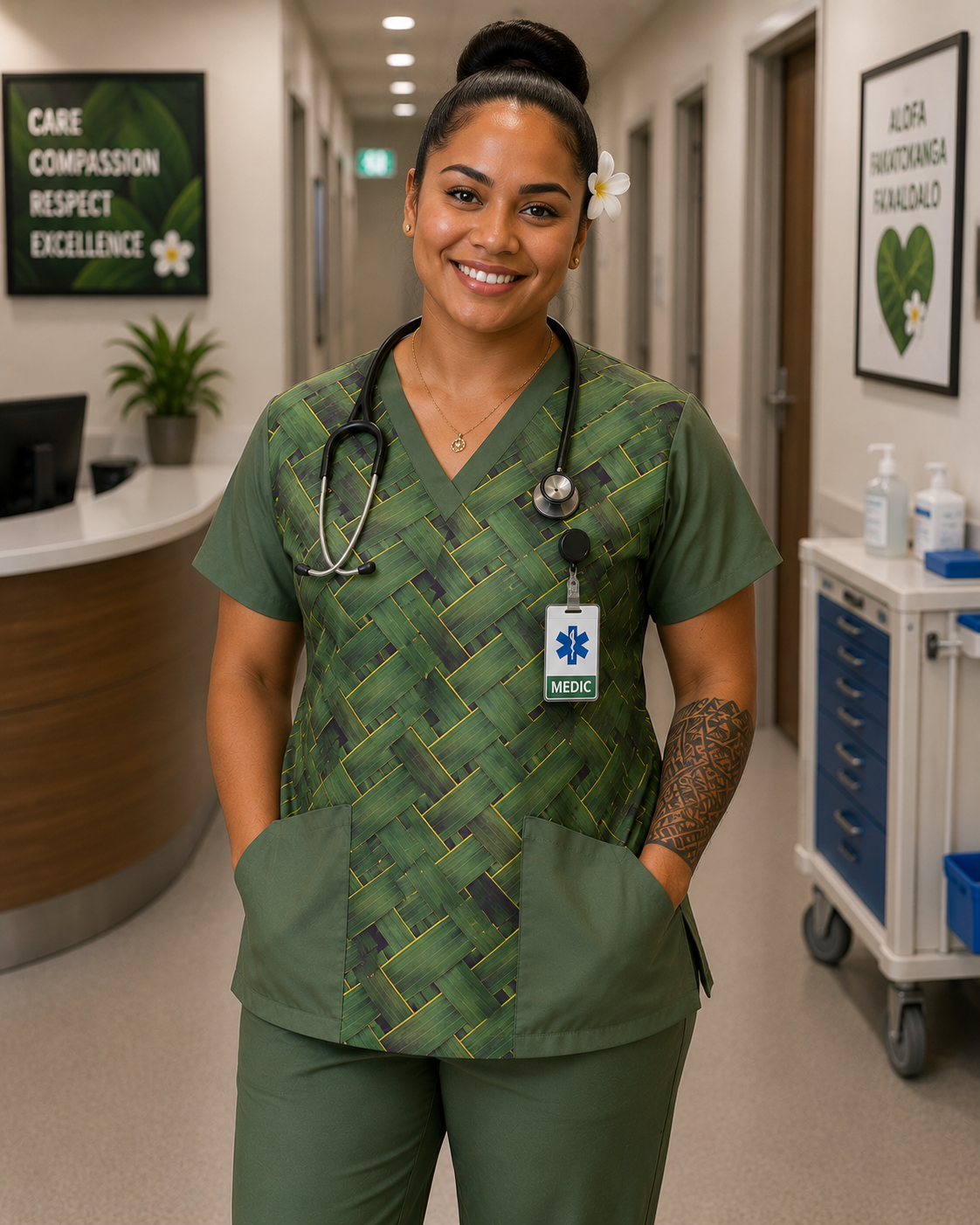 Niu Scrubs Top