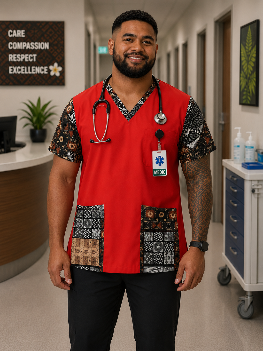 Vanua Damudamu Scrubs Top
