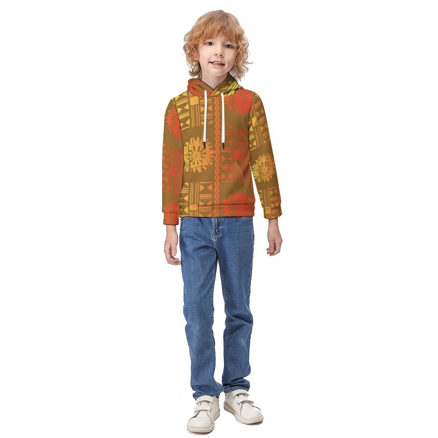 Fiji Sunset Hoodie for Kids with a Pocket